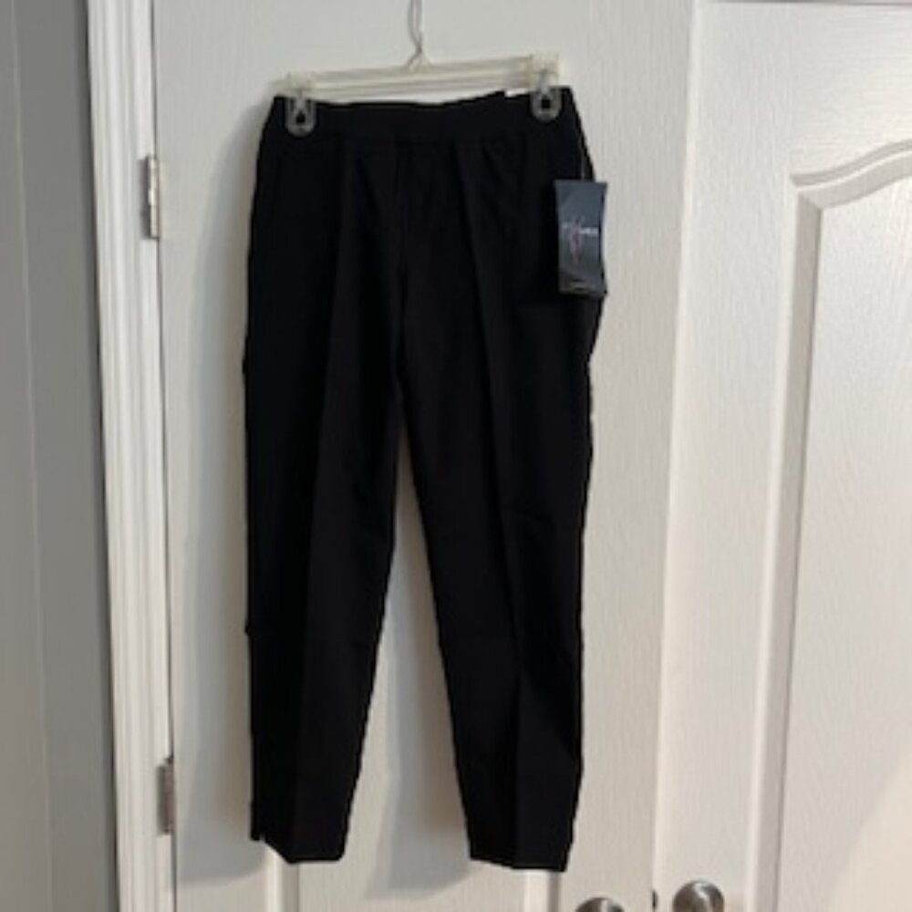 Slimsation Women's Pull-On Ankle Dress Pants Black 2 Petite NWT